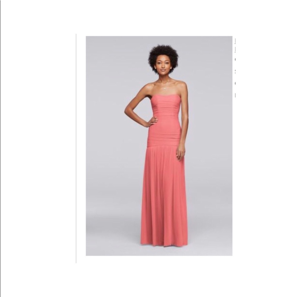 Long fit and flare mesh dress